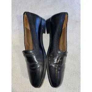 Jonathan Richards Dress Shoes Men’s Size 9.5 Medium Black Leather Slip On Formal 7838 - Mirage Men main image 3